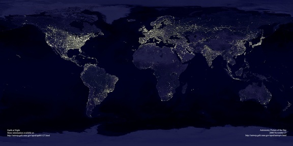 Nasa Earth At Night Satellite Photo